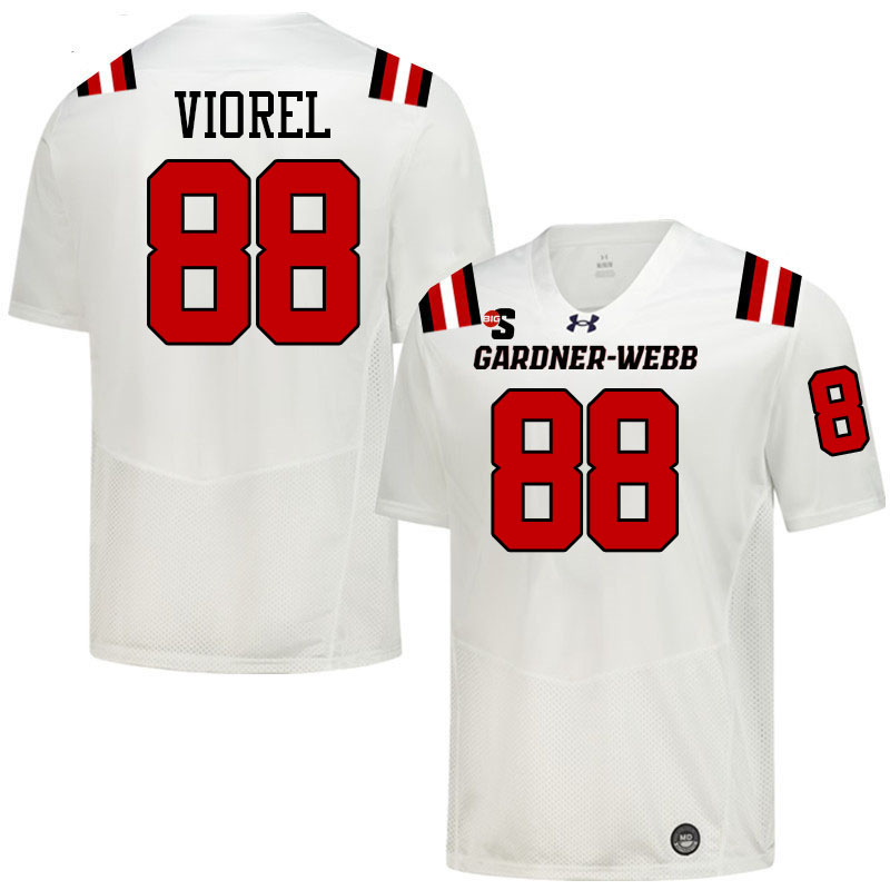 Gardner-Webb Runnin' Bulldogs #88 Charlie Viorel College Football Jerseys,Uniforms-White